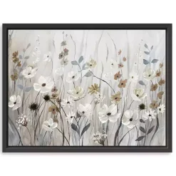 Misty Meadow Black Framed Canvas Art Print