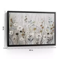 Misty Meadow Black Framed Canvas Art Print