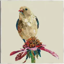 Mixed Media Bird II Framed Canvas Art Print