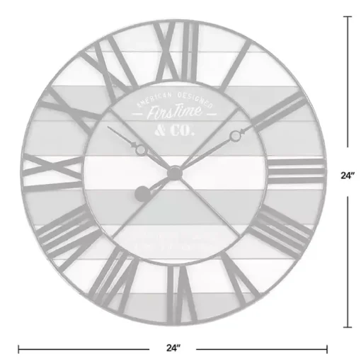 Mixed Plank and Black Metal Wall Clock