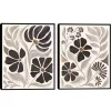 Modern Petals Framed Canvas Art Prints, Set of 2