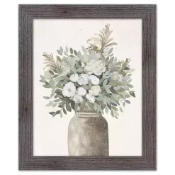 Modern Transitional Flowers Framed Wall Art