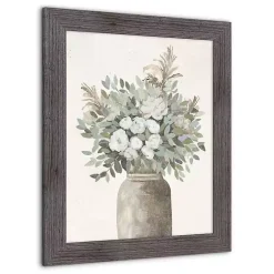 Modern Transitional Flowers Framed Wall Art