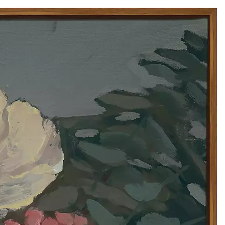 Moody Floral Bouquet Framed Canvas Art Print