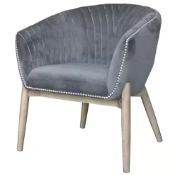 Nadia Gray Velvet Club Chair