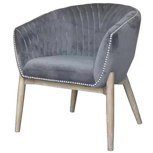 Nadia Gray Velvet Club Chair