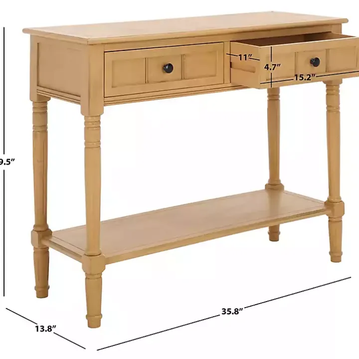 Natural 2- Drawer Samantha Console Table