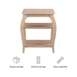 Natural Prismatic Wood Accent Table