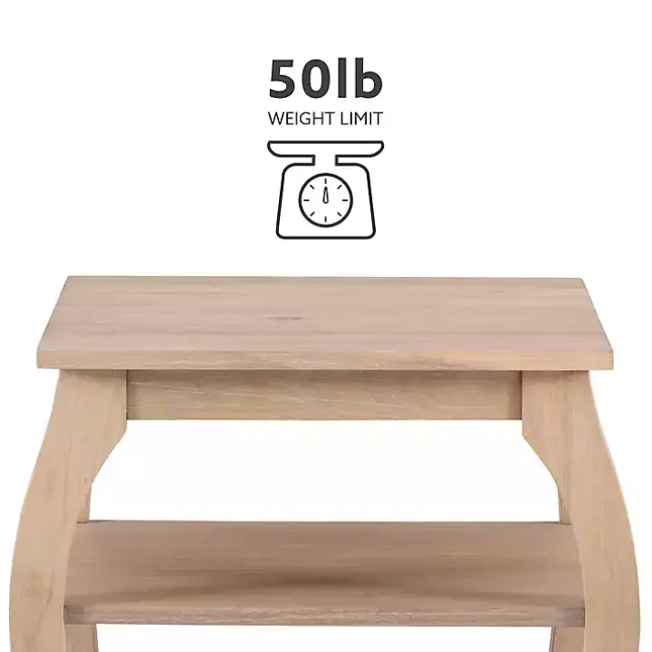 Natural Prismatic Wood Accent Table