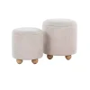 Natural Bacci Nesting Ottomans, Set of 2