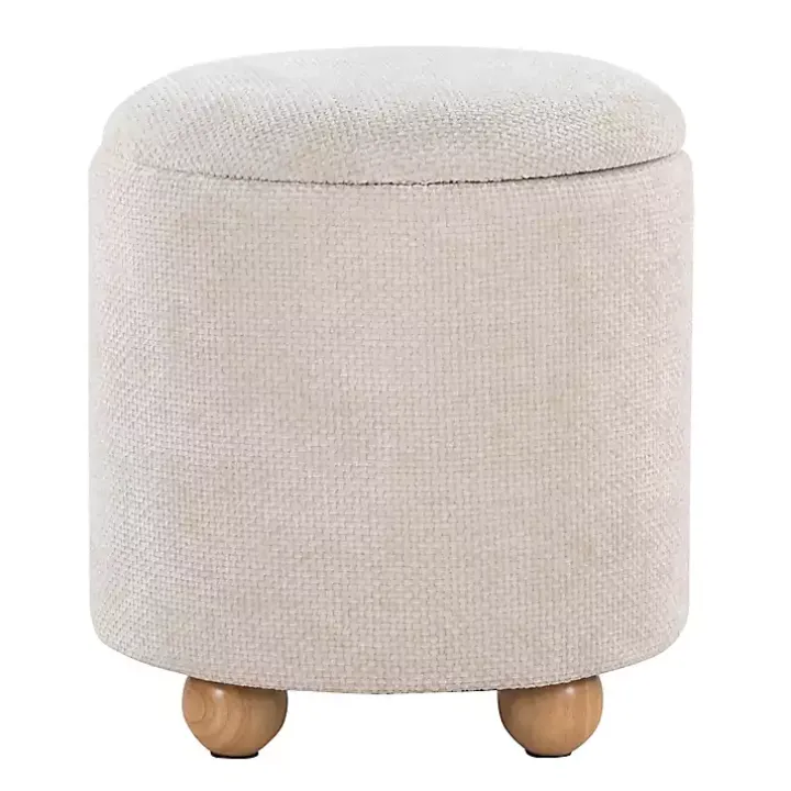 Natural Bacci Nesting Ottomans, Set of 2