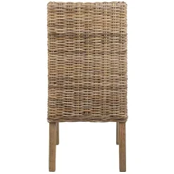Natural Coastal Rattan 2-pc. Dining Chair Set