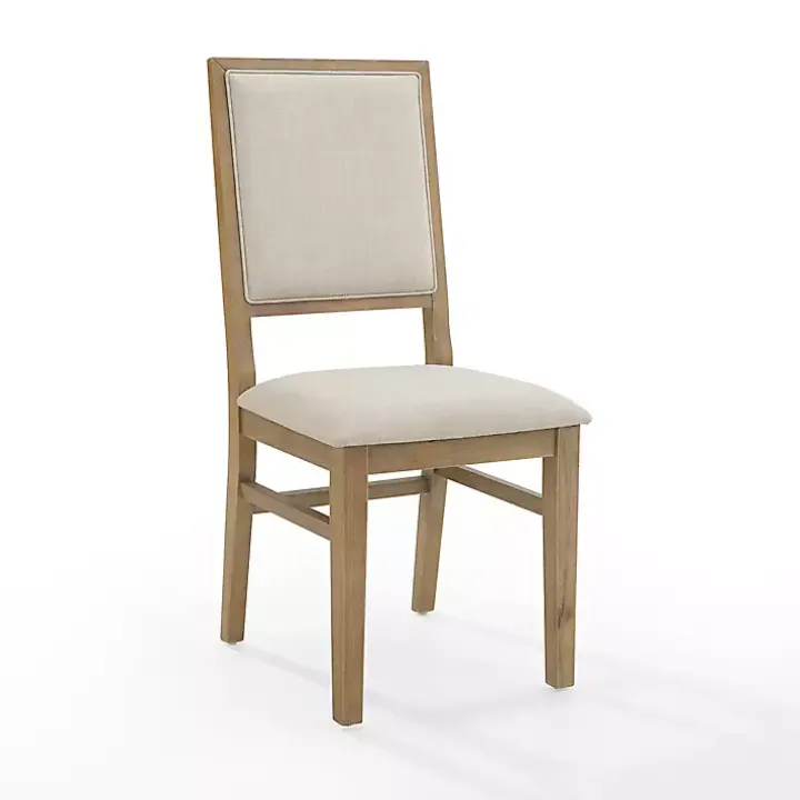 Natural Cream Upholstered Dining Chairs, Set of 4