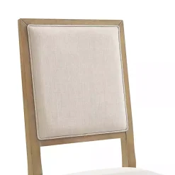 Natural Cream Upholstered Dining Chairs, Set of 4