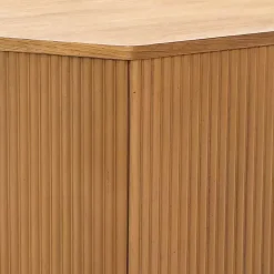 Natural Fluted Hexagon Coffee Table