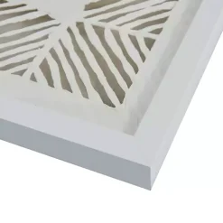 Natural Geometric Rice Paper Framed Art, Set of 2