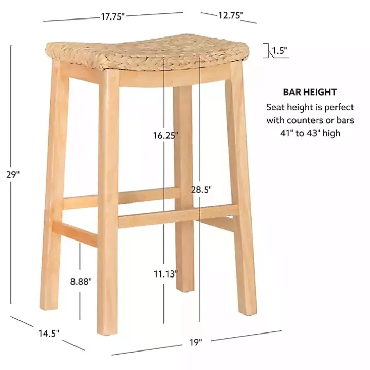 Natural Hyacinth Haysom Bar Stool