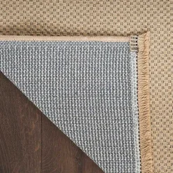 Natural Jute Solid Woven Area Rug, 3x5
