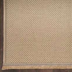 Natural Jute Solid Woven Area Rug, 3x5