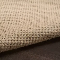 Natural Jute Solid Woven Area Rug, 3x5