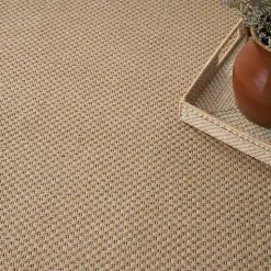 Natural Jute Solid Woven Area Rug, 3x5