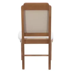 Natural Linen Scalloped Dining Chairs, Set of 2