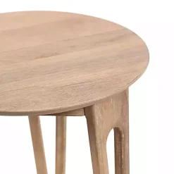 Natural Mango Wood Round Kershaw Accent Table