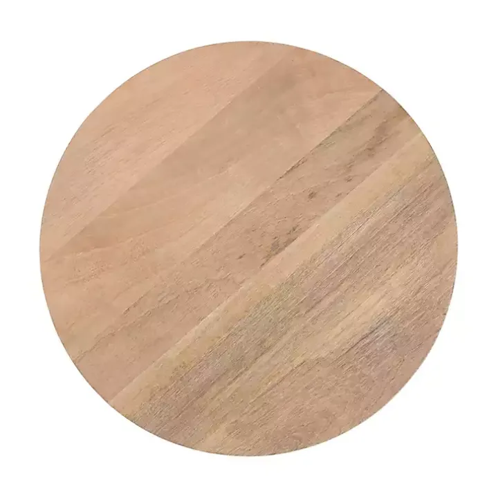 Natural Mango Wood Round Kershaw Accent Table