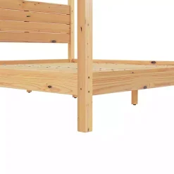 Natural Pine Canopy King Bed