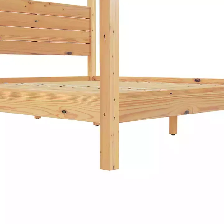 Natural Pine Canopy King Bed