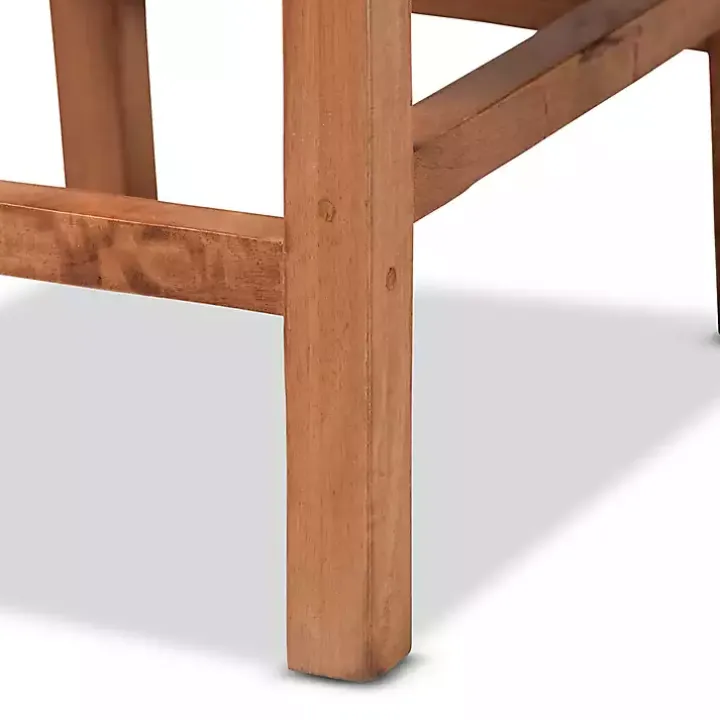 Natural Rattan and Wood Counter Stool