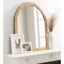 Natural Rattan Arch Wall Mirror