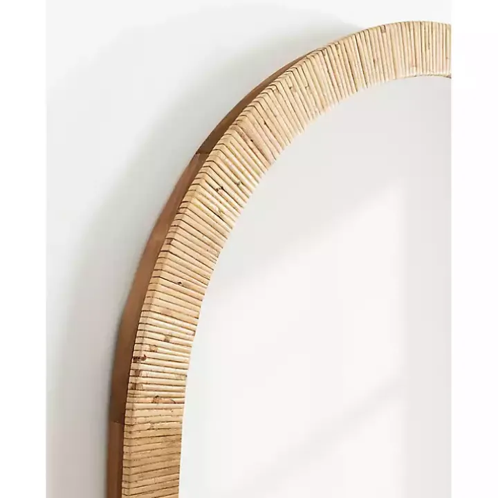 Natural Rattan Arch Wall Mirror