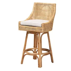 Natural Rattan Bella Swivel Bar Stool