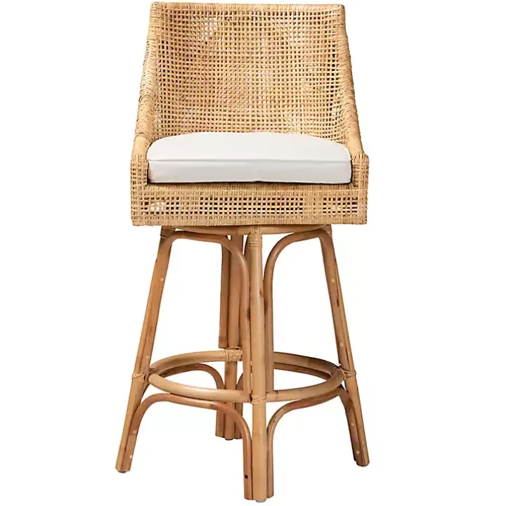 Natural Rattan Bella Swivel Bar Stool