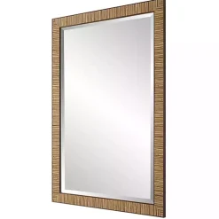 Natural Rattan Beveled Wall Mirror
