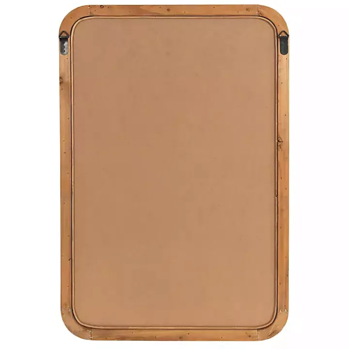 Natural Rattan Rounded Rectangle Wall Mirror