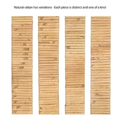 Natural Rattan Rounded Rectangle Wall Mirror