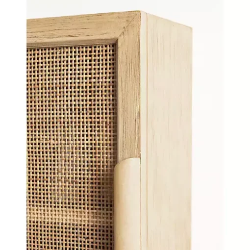 Natural Rattan Wall Cabinet with Shelf