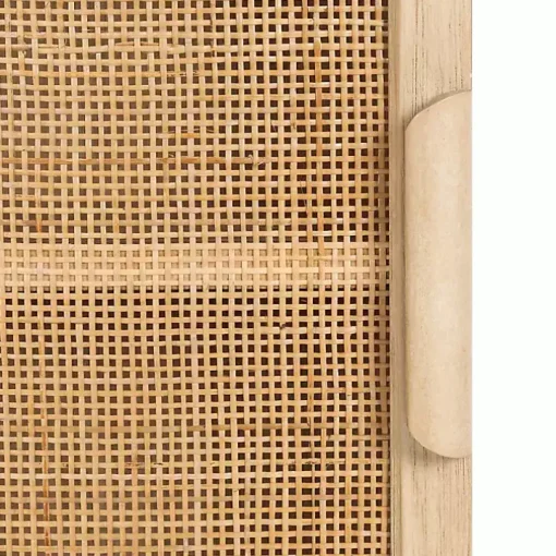 Natural Rattan Wall Cabinet with Shelf