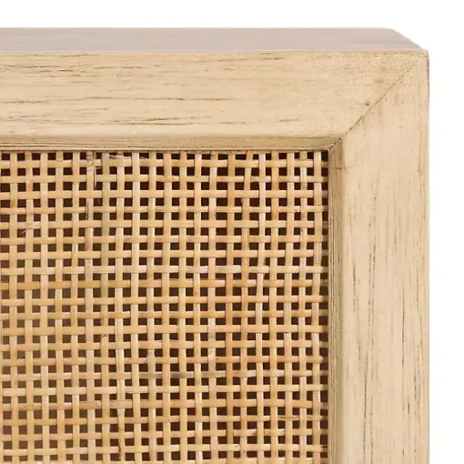 Natural Rattan Wall Cabinet with Shelf