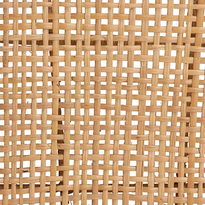 Natural Rattan Woven Back Dining Chairs, Set of 2