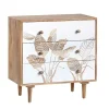 Natural Seaside Tropical Leaves 3-Drawer Chest