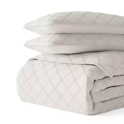 Natural Stitched Diamond 2-pc. Twin Quilt Set