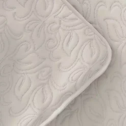 Natural Stitched Floral 2-pc. Twin Quilt Set
