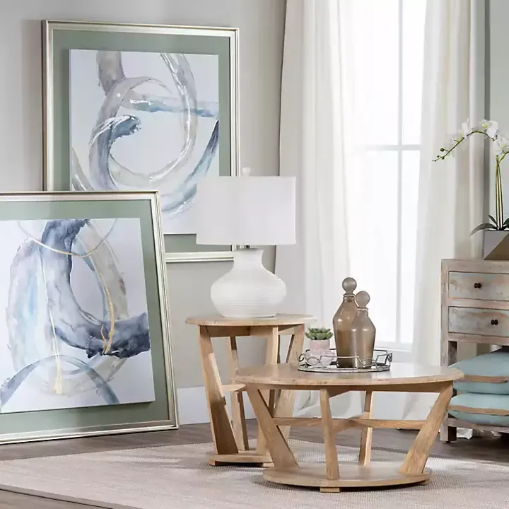 Natural Wood Angular Rory Accent Table