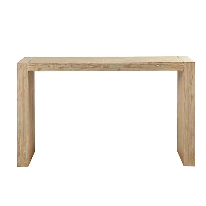 Natural Wood Frame Console Table