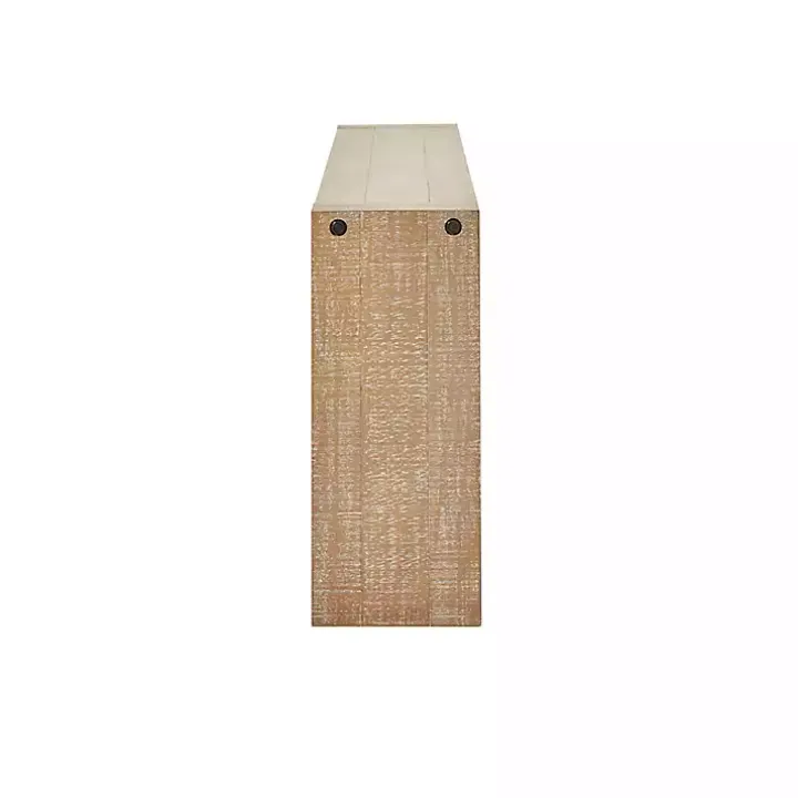 Natural Wood Frame Console Table