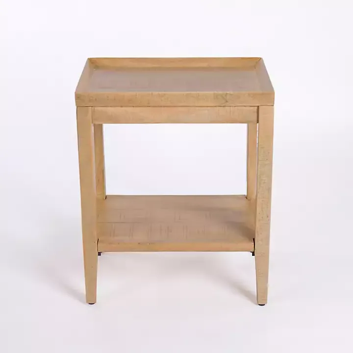 Natural Wood Hughes Side Table