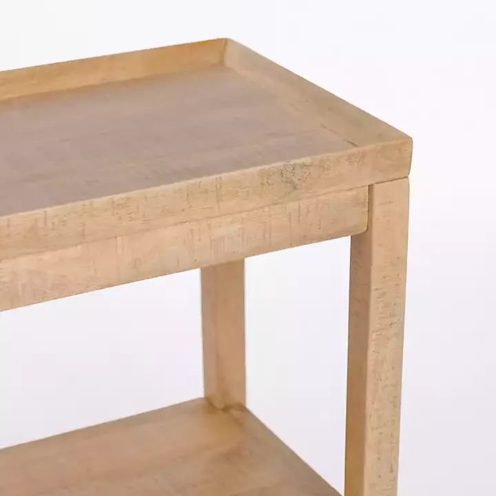 Natural Wood Hughes Side Table